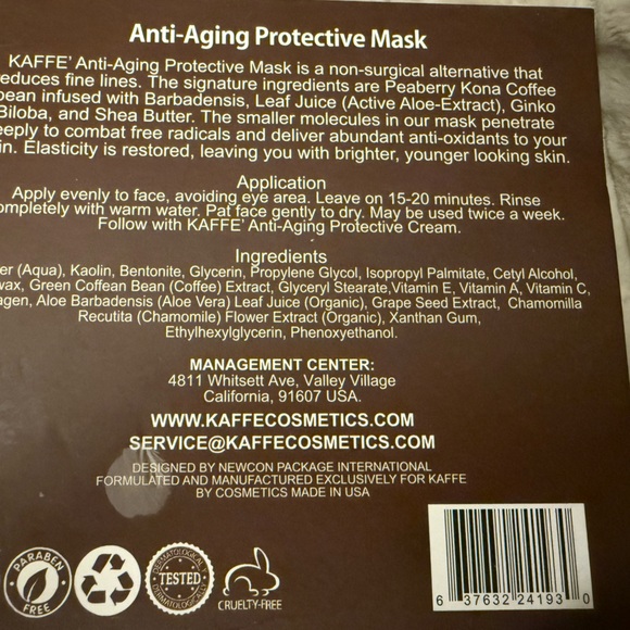 Kaffe anti aging protective mask - Picture 2 of 4